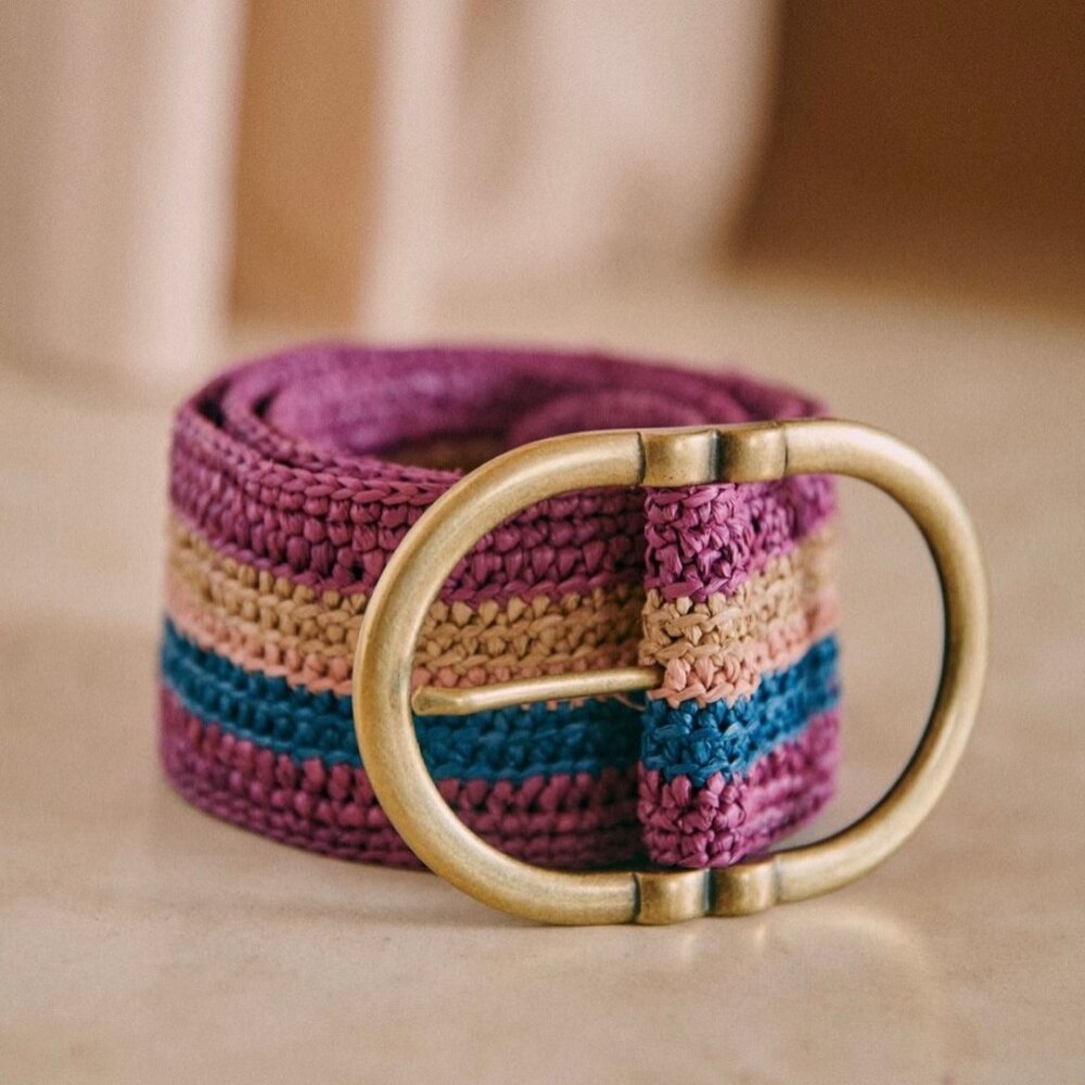 Sezane Fetiche Raffia belt